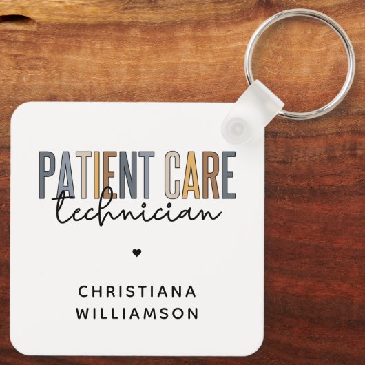 Aangepaste PCT-cadeaus voor patiënttechnicus Sleutelhanger (Achterkant)