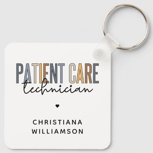 Aangepaste PCT-cadeaus voor patiënttechnicus Sleutelhanger (Achterkant)