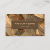 Aangepaste Peach Goud Bruin Diamant Professional Visitekaartje (Voorkant)