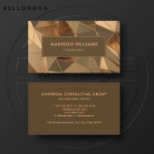 Aangepaste Peach Goud Bruin Diamant Professional Visitekaartje