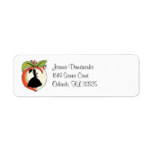 Aangepaste Peach Southern Belle Etiket (Voorkant)