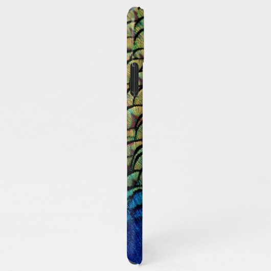 Aangepaste Peacock Blue Feather genaamd iPhone Hoesje (Rechterkant)