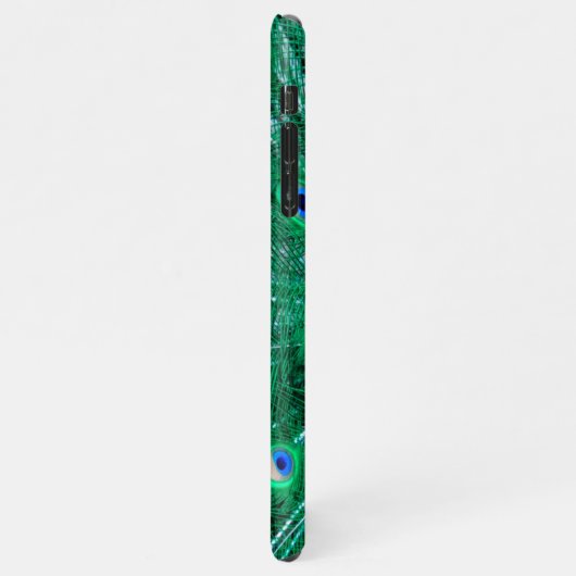 Aangepaste Peacock Blue Feather genaamd iPhone Hoesje (Linkerkant)