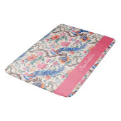 Aangepaste Peacock Chinoiserie Aziatische bloemenl Badmat (Gekanteld)