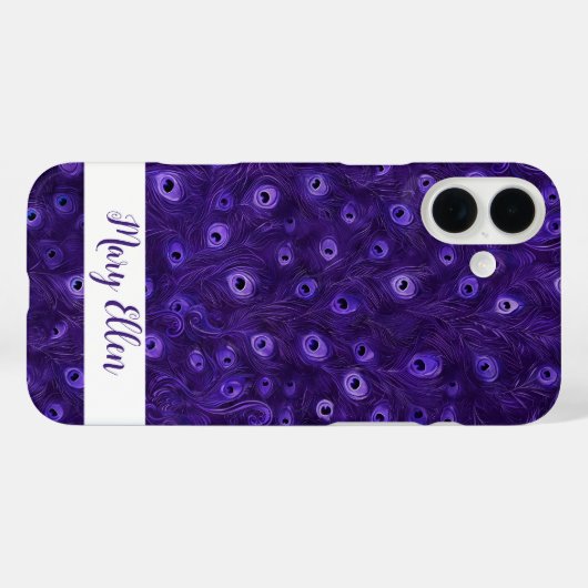 Aangepaste Peacock-doether Case-Mate iPhone Case (Achterkant (horizontaal))