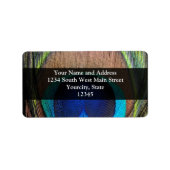 Aangepaste Peacock-doether Etiket (Voorkant)