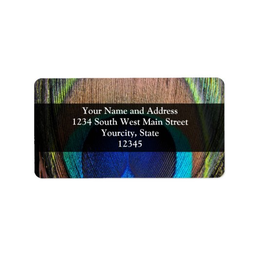 Aangepaste Peacock-doether Etiket (Voorkant)