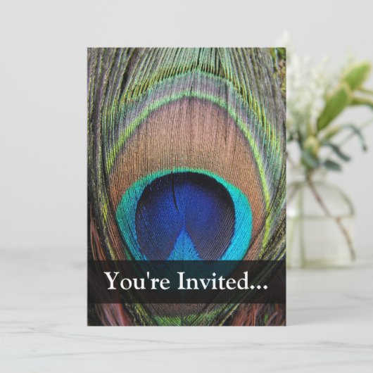 Aangepaste Peacock-doether Kaart (Staand voorkant)