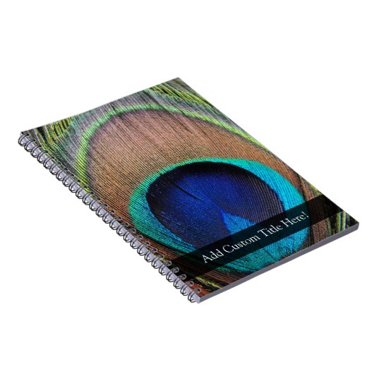 Aangepaste Peacock-doether Notitieboek (Rechterzijde)