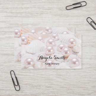 Aangepaste Pearl Business Modern gepersonaliseerd  Visitekaartje