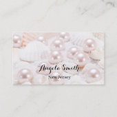 Aangepaste Pearl Business Modern gepersonaliseerd Visitekaartje (Voorkant)