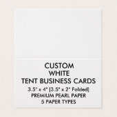 Aangepaste PEARL-Visitekaartjes, gevouwen, 3,5 x 2 Visitekaartje (Buitenkant ongevouwen)