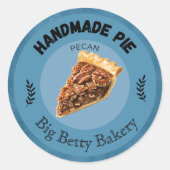 Aangepaste Pecan-pasteellabels | Gepersonaliseerde Ronde Sticker (Voorkant)