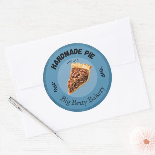 Aangepaste Pecan-pasteellabels | Gepersonaliseerde Ronde Sticker (Envelop)