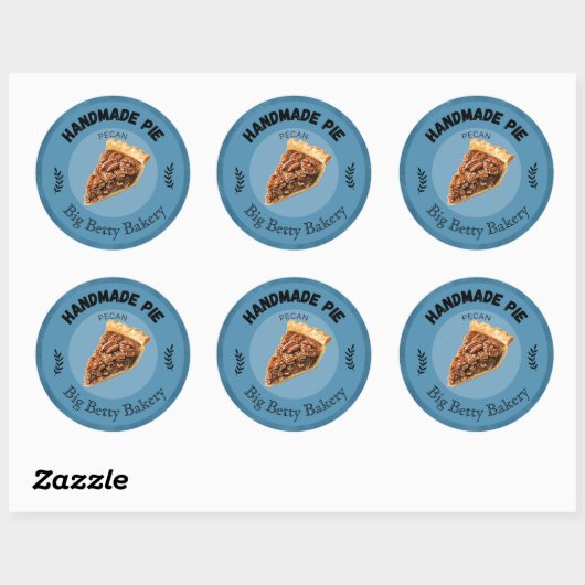 Aangepaste Pecan-pasteellabels | Gepersonaliseerde Ronde Sticker (Vel)