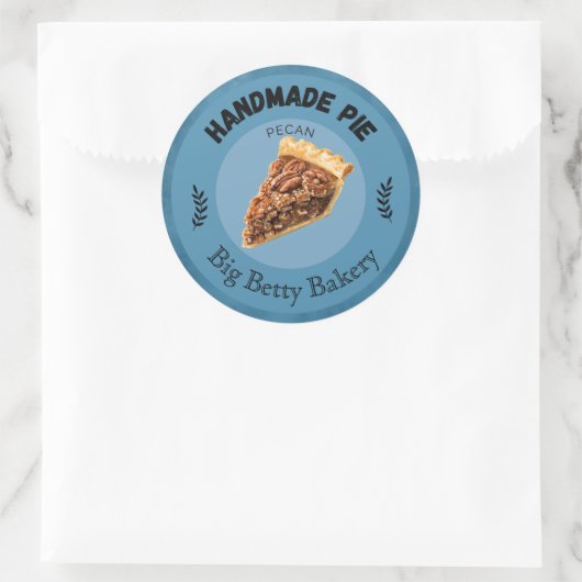 Aangepaste Pecan-pasteellabels | Gepersonaliseerde Ronde Sticker (Tas)