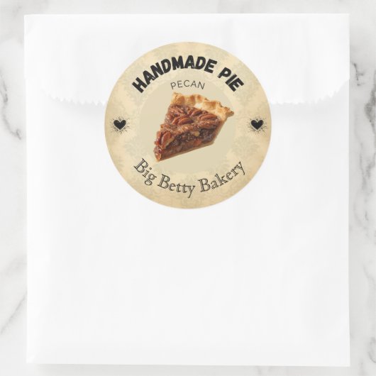 Aangepaste Pecan-pasteellabels | Gepersonaliseerde Ronde Sticker