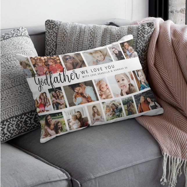 Aangepaste peetoom 18 foto collage kussen (Creator heeft geüpload)