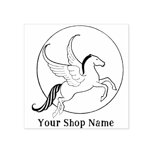 Aangepaste Pegasus kleine bedrijven Rubberstempel (Afrduk)