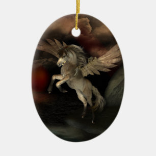 Aangepaste Pegasus-versiering Keramisch Ornament
