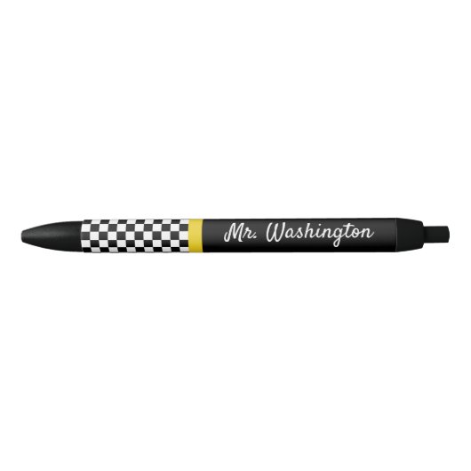 Aangepaste Pen met Schaakbord Motief als Cadeau (Voorkant)