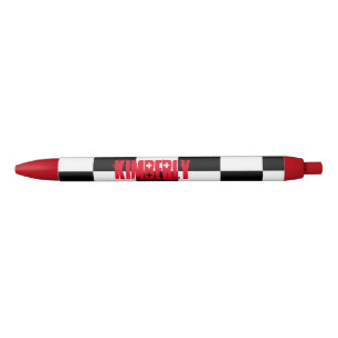 Aangepaste pen zwart, wit en rood