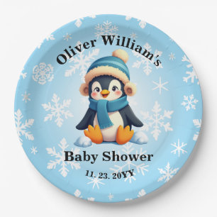 Aangepaste Penguin Baby shower Borden Papieren Bordje