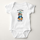 Aangepaste Penguin Baby Suit - Tante Sarah houdt v Romper (Voorkant)