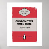 Aangepaste Penguin Book Hoesje Poster | Gepersonal (Voorkant)
