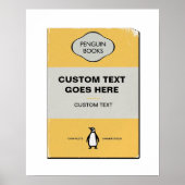 Aangepaste Penguin Book Hoesje Poster | Gepersonal (Voorkant)