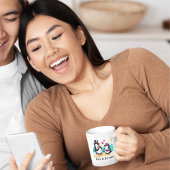 Aangepaste Penguin Paar Namen Gepersonaliseerd Koffiemok