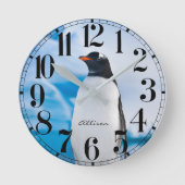 Aangepaste penguin Wall klok (Voorkant)