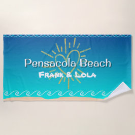 Aangepaste pensacola Beach Towel Strandlaken