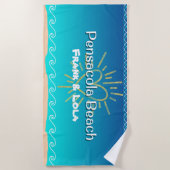 Aangepaste pensacola Beach Towel Strandlaken (Voorkant)
