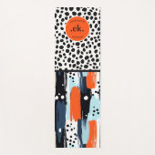 Aangepaste penseelstreek Dalmatische hond Abstract Yogamat (Voorkant)