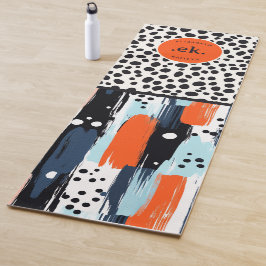 Aangepaste penseelstreek Dalmatische hond Abstract Yogamat