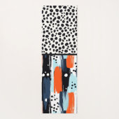 Aangepaste penseelstreek Dalmatische hond Abstract Yogamat (Achterkant)