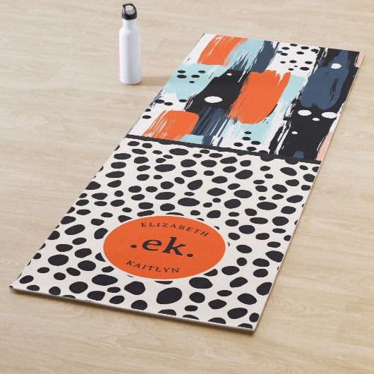 Aangepaste penseelstreek Dalmatische hond Abstract Yogamat (In situ)