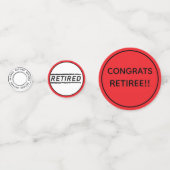 Aangepaste Pensioen Feesttafel Confetti (Achterkanten)