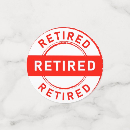 Aangepaste Pensioen Feesttafel Confetti (Kleine voorkant)