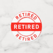 Aangepaste Pensioen Feesttafel Confetti (Kleine voorkant)