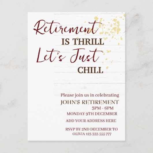 Aangepaste pensioen is spannend Laten we gewoon ch Briefkaart (Voorkant)