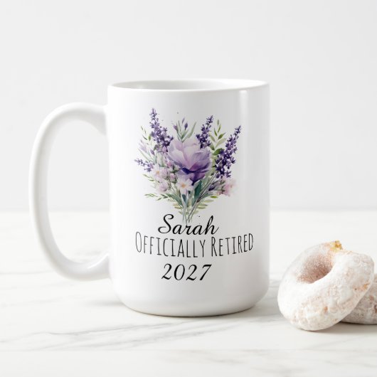 Aangepaste pensioen koffiemok (Met donut)