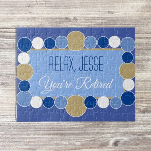 Aangepaste pensioen puzzel legpuzzel