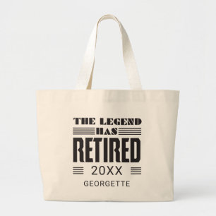Aangepaste pensioenaanpas De legende is uitgehaald Grote Tote Bag