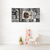 Aangepaste pensioenbanner, retro fotocollage 4x8' spandoek (Insitu)
