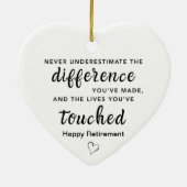 Aangepaste pensioennalatenschap keramisch ornament (Achterkant)