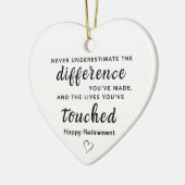 Aangepaste pensioennalatenschap keramisch ornament (Links)