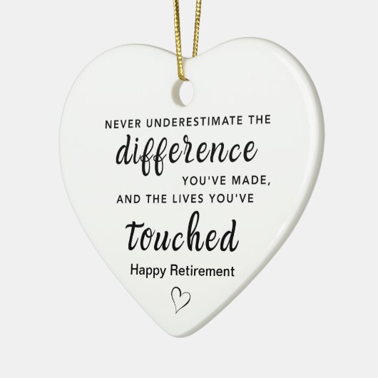 Aangepaste pensioennalatenschap keramisch ornament (Links)