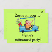 Aangepaste Pensioenpartij-afwijking Golf Cart Kaart (Voorkant / Achterkant)